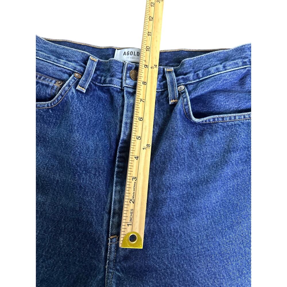 AGOLDE Los Angeles Dark Wash High Rise Straight Leg Jeans Size 28 EUC - Picture 3 of 10